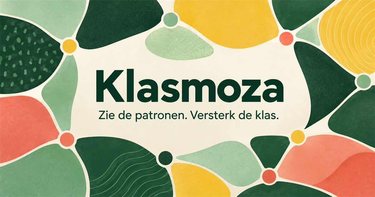 KlasMoza met een organisch mozaïek van onderling verbonden vormen